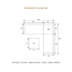 Orangebird Loungeset - 4-delig - Organic Grey - Reflex Black -Leenbakker f5d9db571ae54346b0fc46f402743618