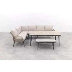 GI Allasio Lounge-dining Hoekset (6-delig) - Carbon Black/Zand -Leenbakker f907948091294a8abe63742a5f1a3b3b